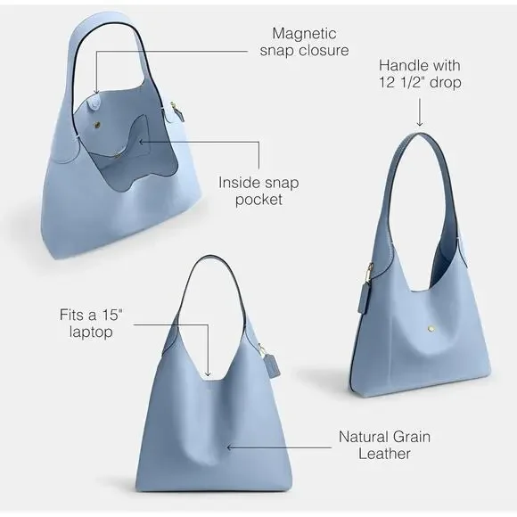 Coach Brooklyn in Bluebell - Picture 4 of 5